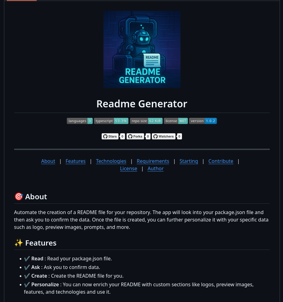Readme Generator