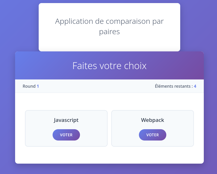 Pairwise Comparison App - Image 3