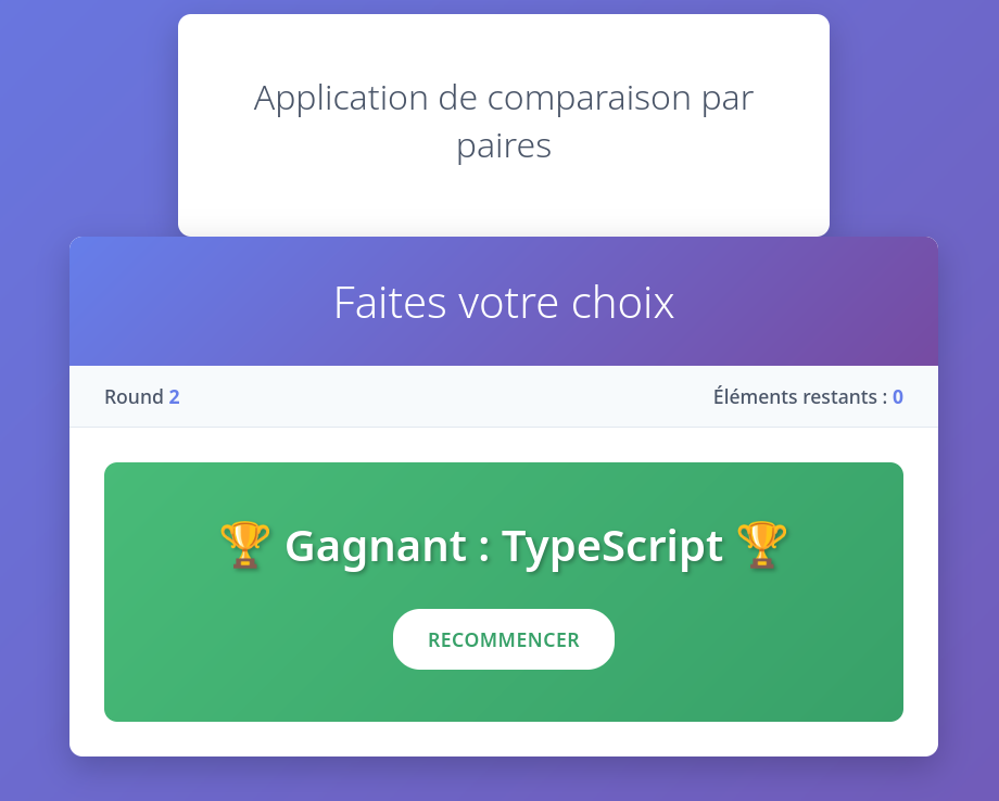 Pairwise Comparison App